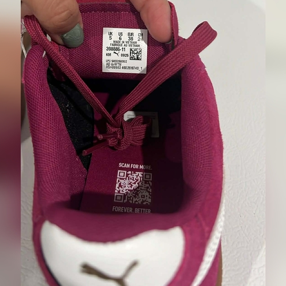 Puma Women's Sneakers in Burgundy and White - Picture 3 of 7